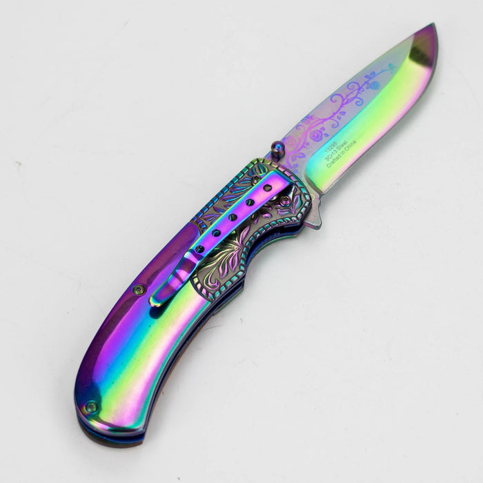 The Bone Edge 8.5″ Titanium Coated Folding Knife [1329X]_4