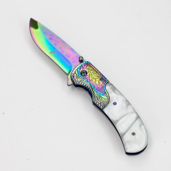 The Bone Edge 8.5″ Titanium Coated Folding Knife [1329X]_2