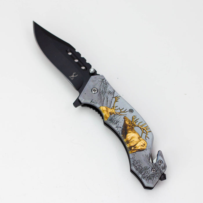 TheBoneEdge 8″ Wildlife Folding Knife Stainless Steel [1325X]_1