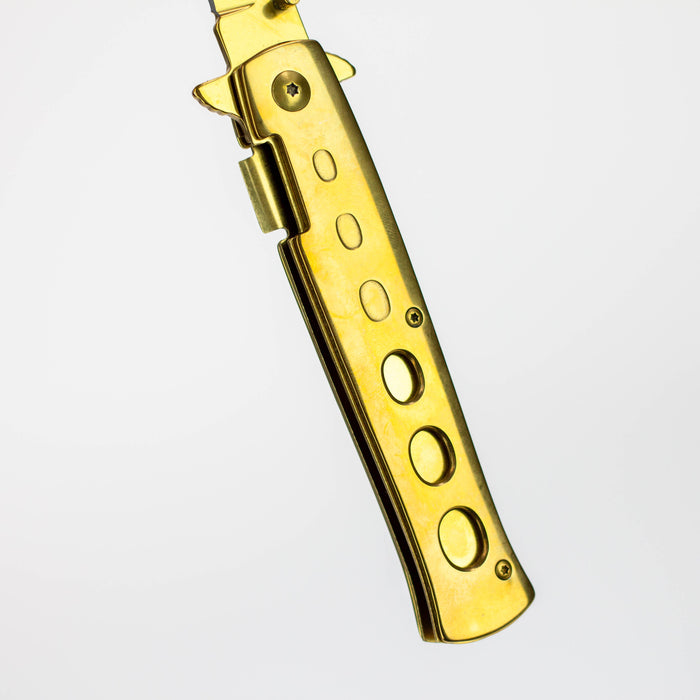 9" Defender Extreme Knife with Belt Clip - Gold [7978]_4