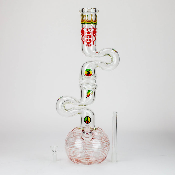 20" Xtream Zig-zag 7 mm glass water bong [XTR-Z036]_1