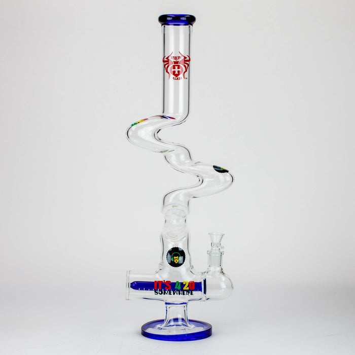 21" Xtream Zig-zag inline diffuser glass water bong [XTR-Z021]_0