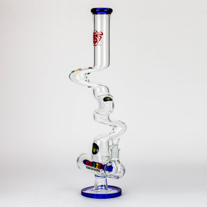 21" Xtream Zig-zag inline diffuser glass water bong [XTR-Z021]_2