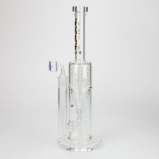 17" AQUA Glass 2-in-1 barrel diffuser glass bong [AQUA129]_0