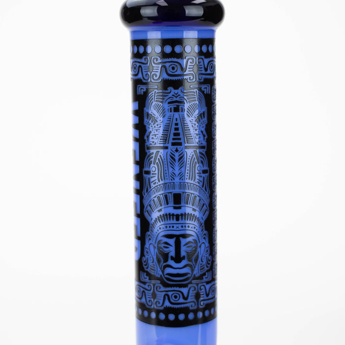 WENEED®-14" Weneed Frosted Aztec 7mm Glass Bong_11