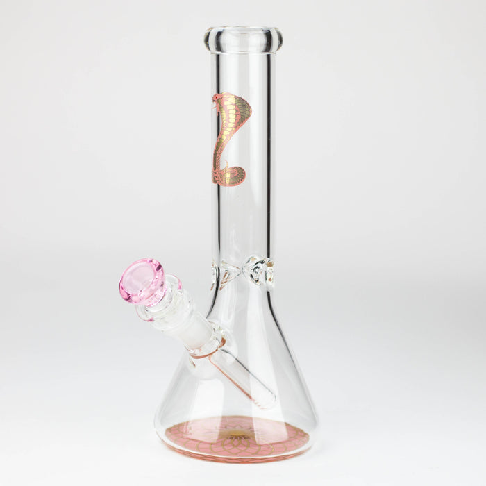 9.5" Gold Cobra beaker glass water bong (Wide)_7