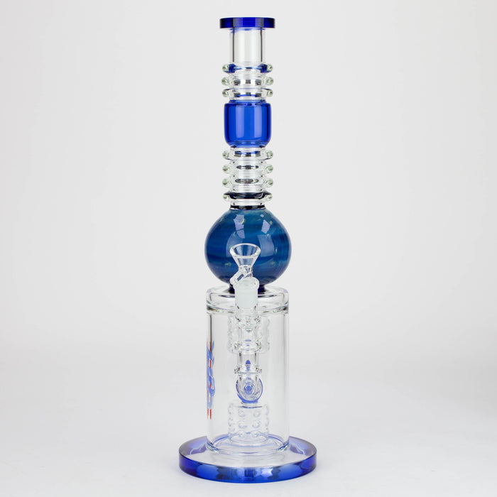 H2O | 15" Gold fumed sphere Glass water bong [H2O-5017]_6