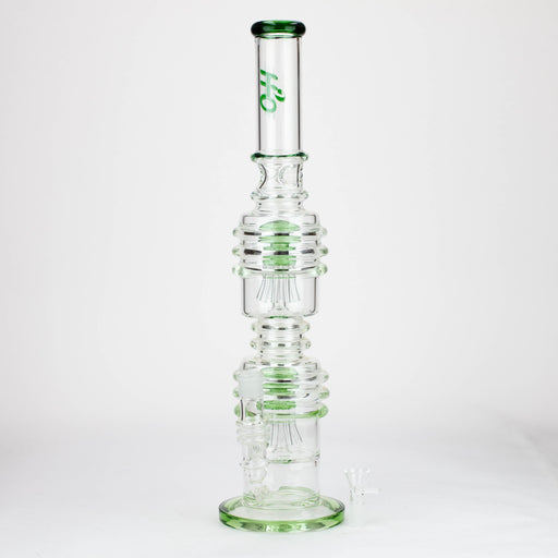 H2O | 21" Dual percolator glass water bong [H2O-5019]_1