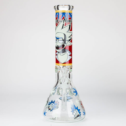 13.5” RM cartoon 9 mm glass Glow beaker water bong [GB21009]_1