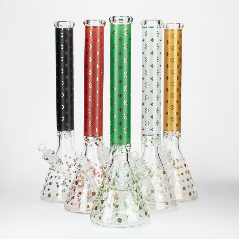 20" Luxury Patterned 9 mm glass water bong [GBT2103]_0