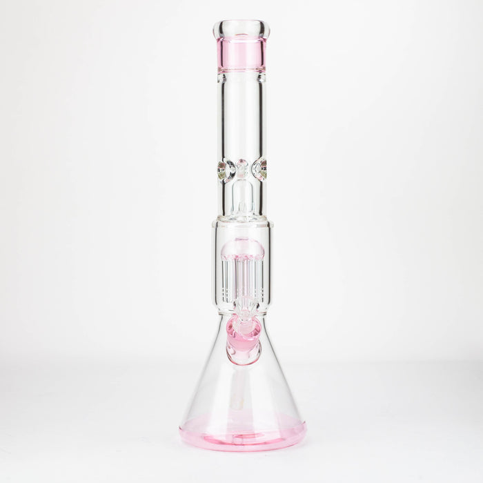 18" Single 8 arms perc, with splash guard 7mm glass water bong [G11122]_9