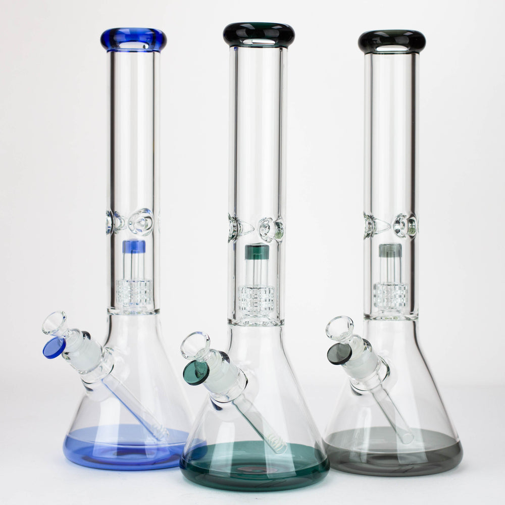 16" Single UFO perc 7mm glass water bong [G11024]_0