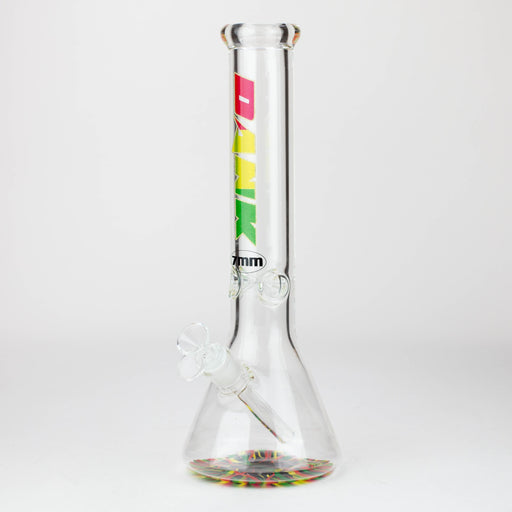 DANK | 14" 7mm Beaker Bong with Colour Bottom_0