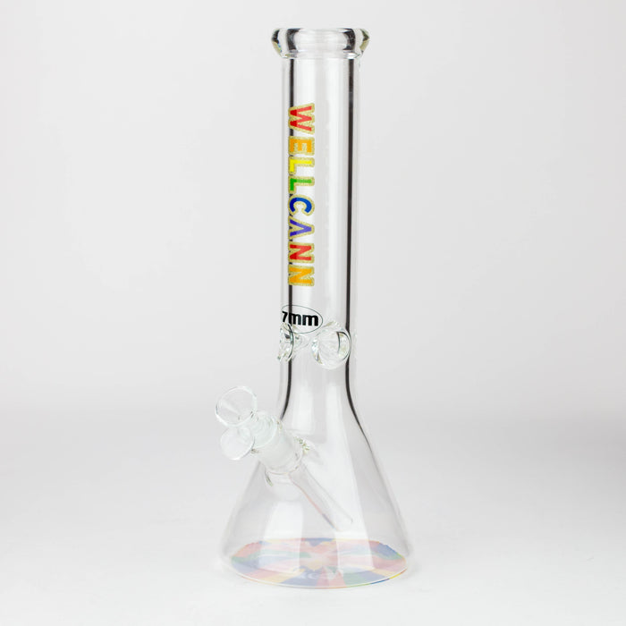 WellCann | 14" 7mm Beaker Bong with Colour Bottom_2