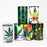 Air tight Stash Jars with Green Leaf Designs Box of 6_1