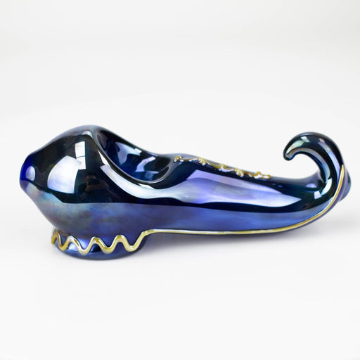 5.5" Electroplated Metallic Shoe glass pipe_1