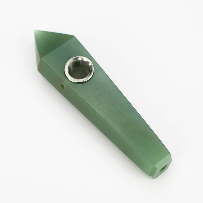 Acid Secs | Green Adventurine Crystal Pipe with Choke_0