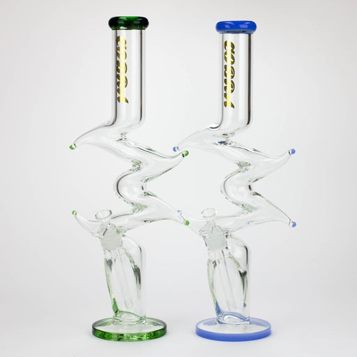 COBRA | 19" Zig-zag glass water bong_0