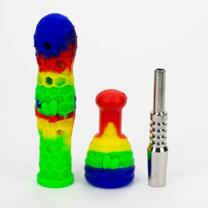 7" Silicone Nectar Collector Honey Pattern [7050031]-Assorted_5