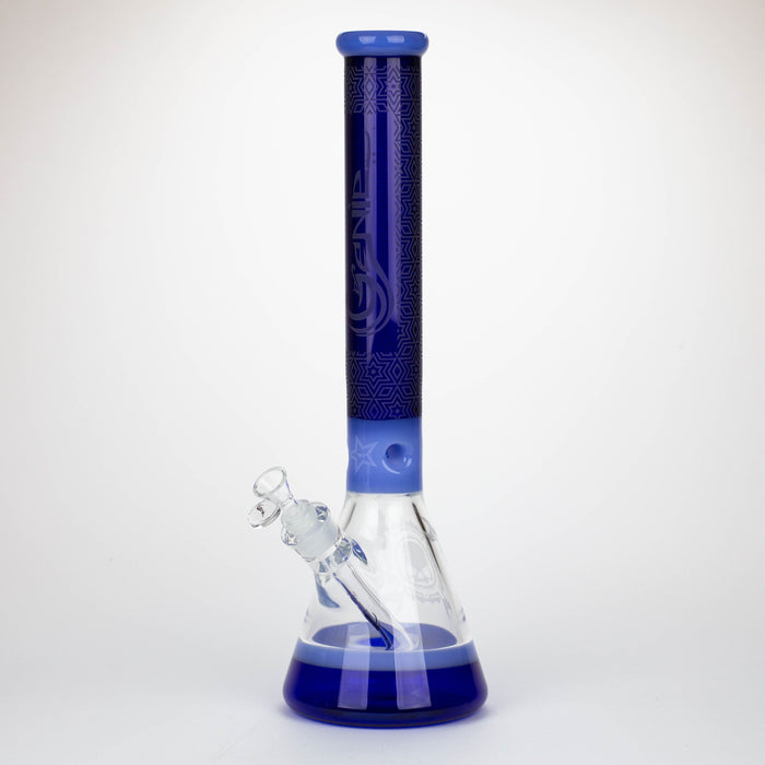 Genie | 17" sandblasted artwork tube 7 mm glass water bong [GB21006]_10