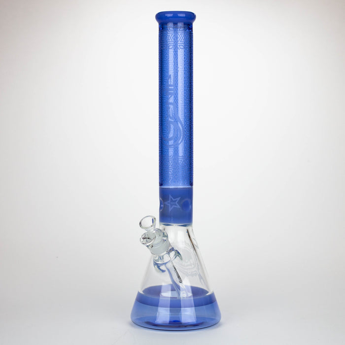 Genie | 17" sandblasted artwork tube 7 mm glass water bong [GB21006]_11