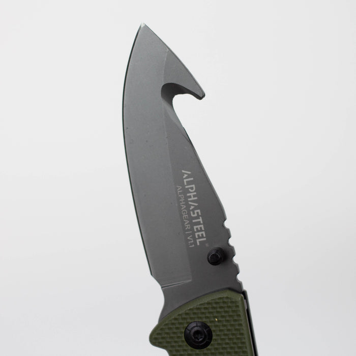 ALPHASTEEL | Hunting Knife - GREEN FOLD_3