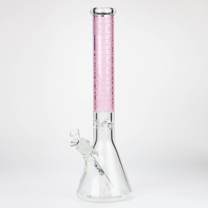 Genie | 17" sandblasted artwork tube 7 mm glass water bong [GB21005]_7