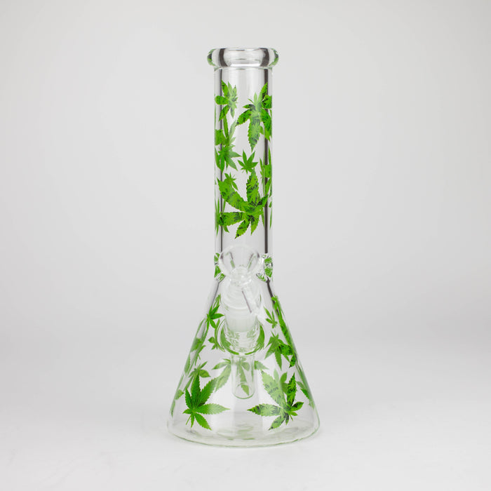 10" Glass Bong With Leaf Design [WP 156]_2