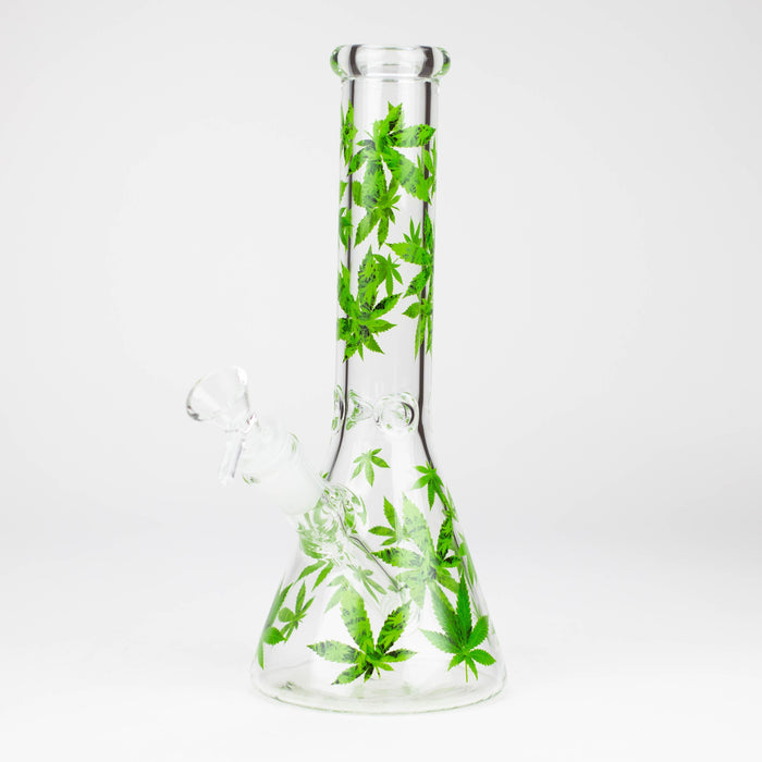 10" Glass Bong With Leaf Design [WP 156]_0