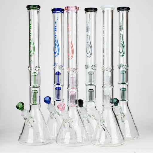 GENIE | 24" Dual 6 arms 9mm glass water beaker bong [GB1906]_0