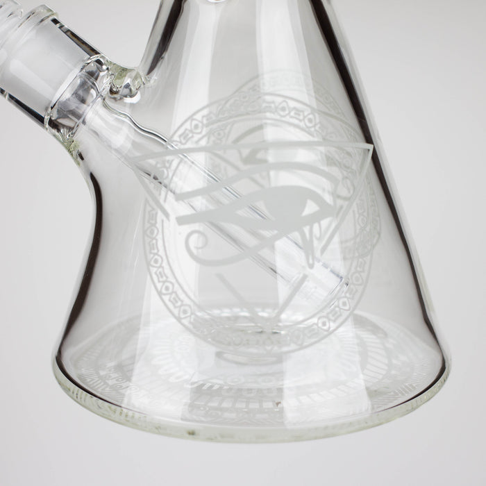 15.5" Egyptian Hieroglyph / 7 mm / Glow in the dark / Glass Bong  [LL034-YLW]_7