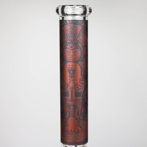 15.5" Egyptian Hieroglyph / 7 mm / Glass Bong  [LL034-RED]_1