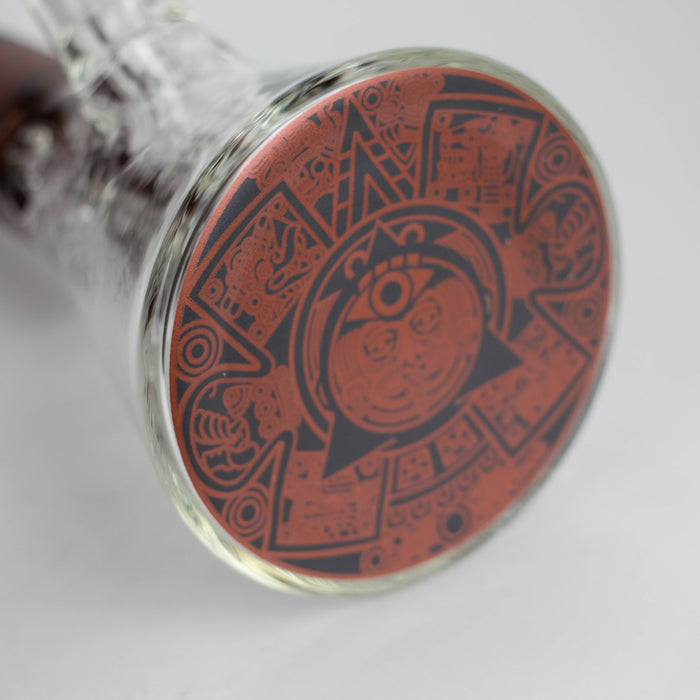 15.5" Egyptian Hieroglyph / 7 mm / Glass Bong  [LL034-RED]_8