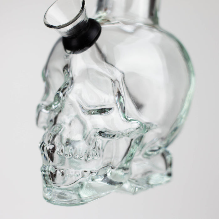 6" Mini Skull base soft glass water bong  [BS11]_2