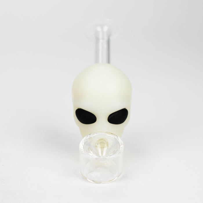 4" Alien hand pipe glow in the dark [H279G]_3