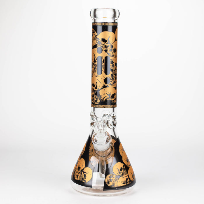 Infyniti | 14" Skull beaker 7 mm glass bong_8