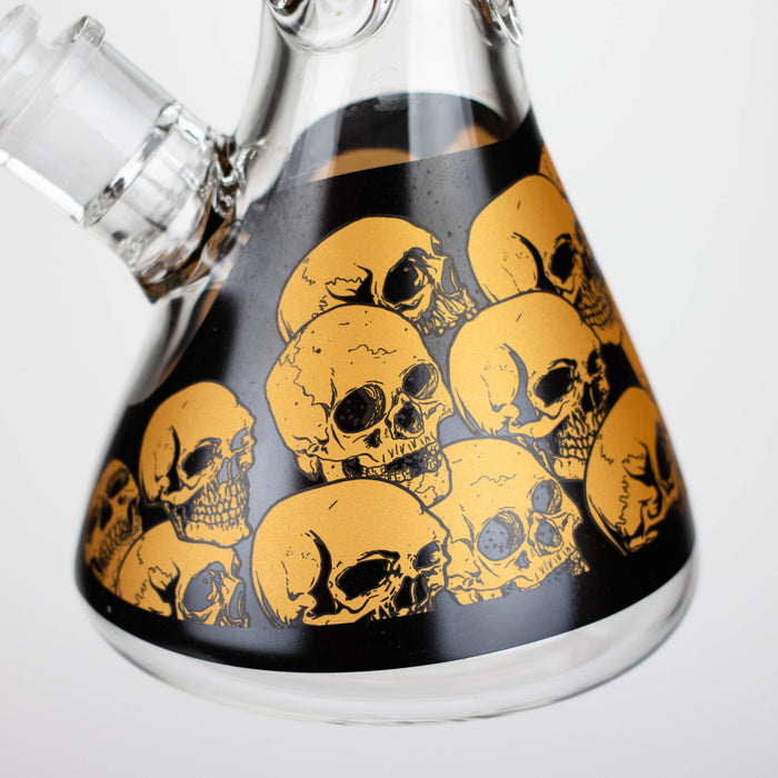 Infyniti | 14" Skull beaker 7 mm glass bong_12