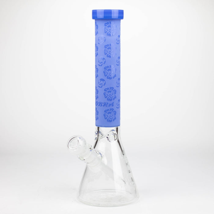 COBRA | 14" sandblasted geometric graphic 7 mm glass bong [YK07]_7