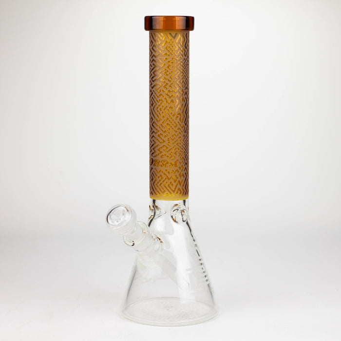 COBRA | 14" sandblasted geometric graphic 7 mm glass bong [YY04]_5