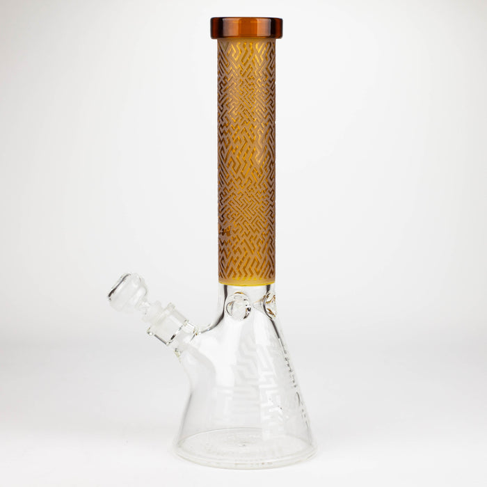 COBRA | 14" sandblasted geometric graphic 7 mm glass bong [YY04]_6