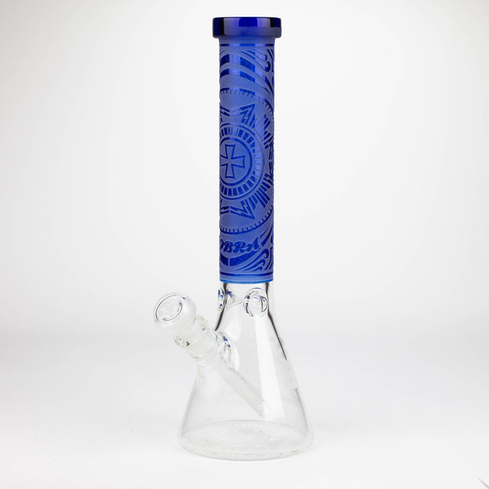 COBRA | 14" sandblasted geometric graphic 7 mm glass bong [YY03]_11