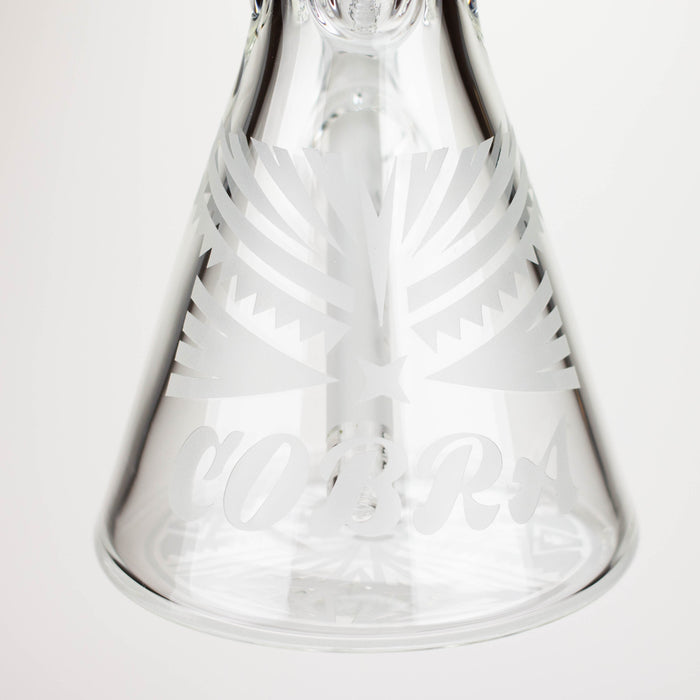 COBRA | 14" sandblasted geometric graphic 7 mm glass bong [YK08]_6