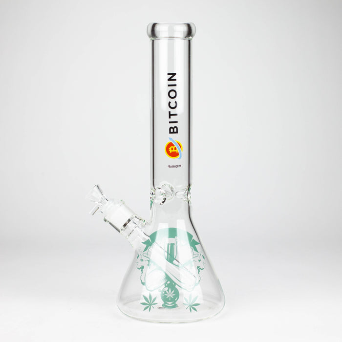 diamond | 14" Crypto Beaker Glass water Bong_1