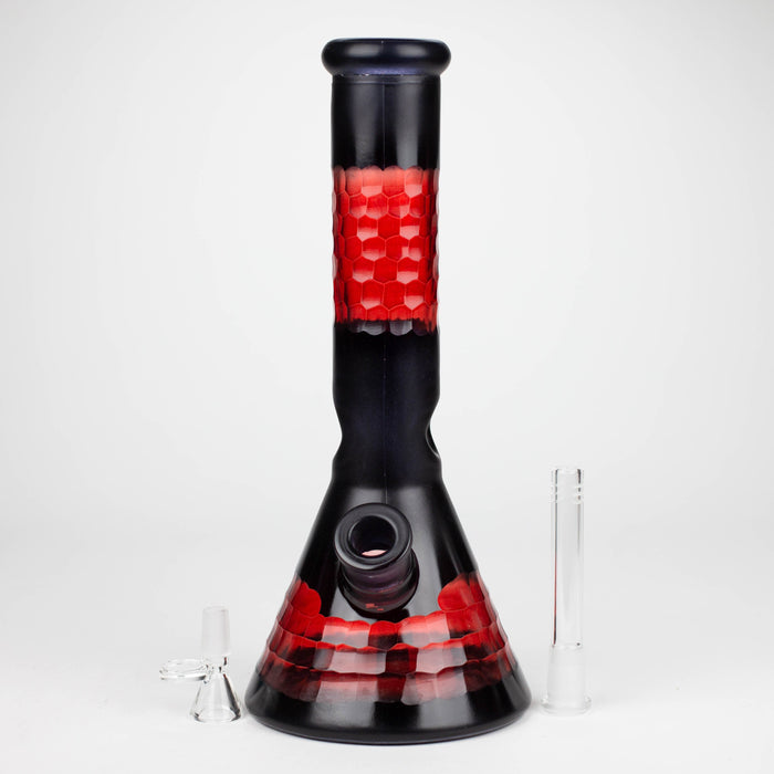 12.5" Soft glass 7mm beaker water bong [M12007B]_1