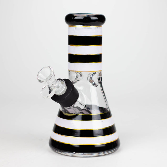 8" Soft glass 7mm beaker water bong [M08006A]_2