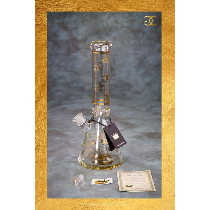 Golden Crown™ | 14Inch 9mm GC bong with 24K Gold Emblem_3