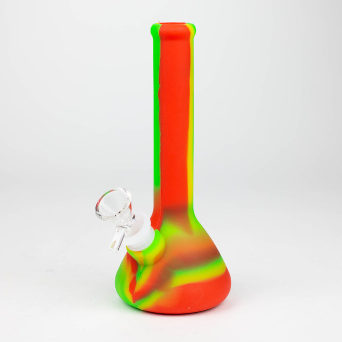 8" Tricolor silicone beaker water bong [71-Top13]_7