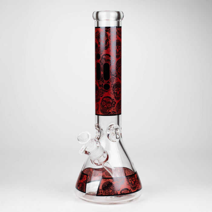 Infyniti | 14" Skull beaker 7 mm glass bong [ GP1736 ]_5