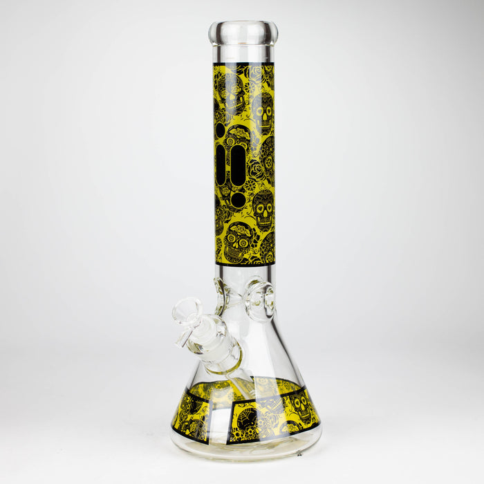 Infyniti | 14" Skull beaker 7 mm glass bong [ GP1736 ]_7