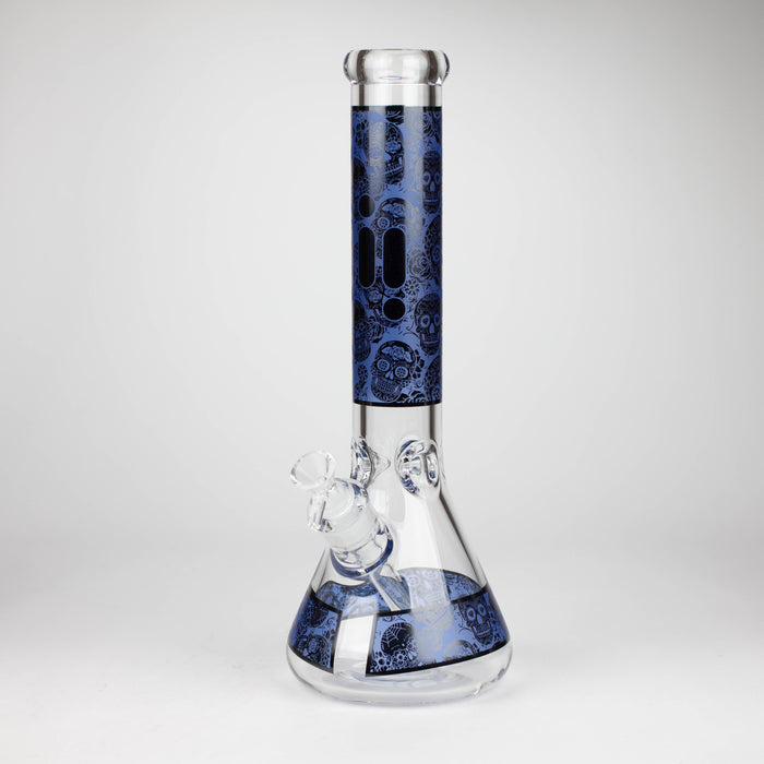 Infyniti | 14" Skull beaker 7 mm glass bong [ GP1736 ]_8